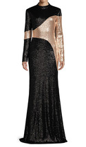 NWT  RACHEL ZOE Women&#39;s Genevieve Gown, Black/Champagne Size 8 - £115.51 GBP