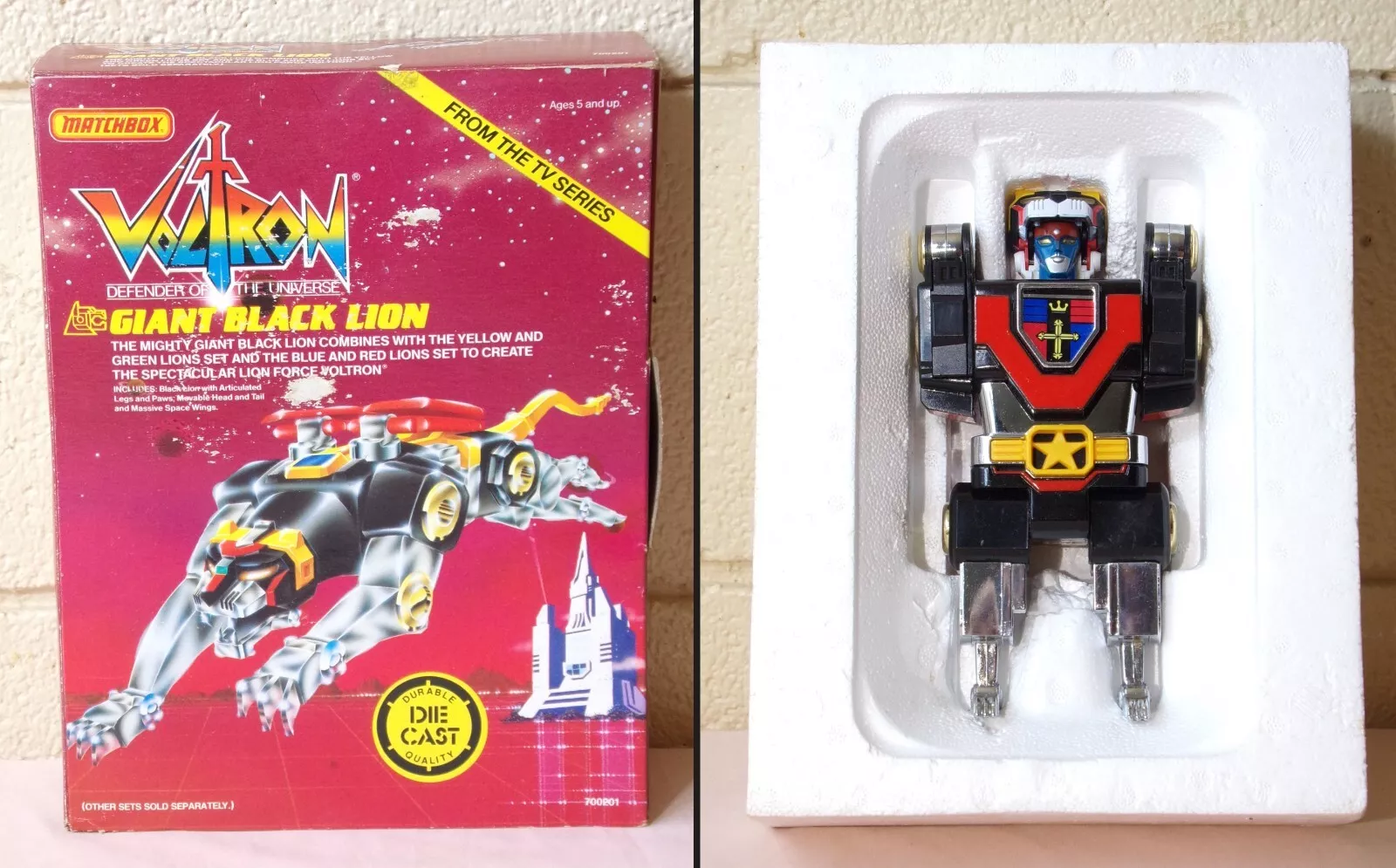 MINT VOLTRON BLACK LION-FIRST RELEASE Matchbox MIB Diecast 1981 Golion G... - £315.02 GBP