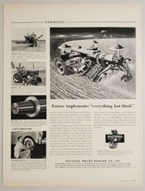 1954 Print Ad National Motor Bearing Farmall Cub &amp; Minneapolis Moline Tractors - £12.47 GBP