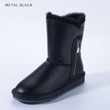 New Style for Women Winter Snow Boots Natural Sheep Lined Real Sheepskin Leather - £131.82 GBP