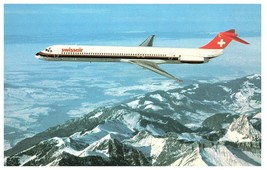 Swissair McDonnell Douglas DC 9 81 airline issued Airplane Postcard - £4.62 GBP