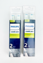 Philips Sonicare W DiamondClean Medium Full Size 2 Brush Heads HX6062 65 Lot of2 - £21.54 GBP