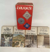 JRR Tolkien Lord Of The Rings Red Box Book Set &amp; Hobbit Excellent Condition LOTR - £768.41 GBP