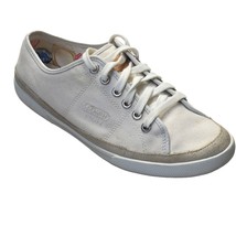 Women’s Shoes COACH White Canvas Suede Sneakers Size 9 1/2M - £24.71 GBP
