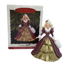 Vintage 1996 Hallmark Mattel Holiday Barbie Keepsake Christmas Ornament Red Gold - £21.64 GBP