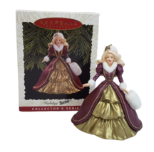 Vintage 1996 Hallmark Mattel Holiday Barbie Keepsake Christmas Ornament Red Gold - £22.02 GBP