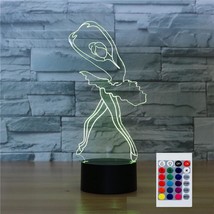 Night Light For Kids 3D Ballet Girl Led Lamp With Remote Control 16 Color Changi - $31.99