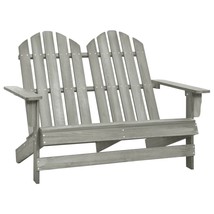 2-Seater Garden Adirondack Chair Solid Fir Wood Grey - £67.31 GBP