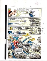 1989 Avengers Marvel color guide art page 16:Captain America/Fantastic F... - $44.36