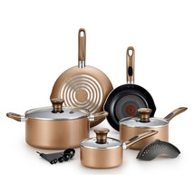 T-Fal Excite 14 Pc Bronze Cookware Set - £140.75 GBP