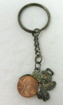 Backpack Keychain Guardian Angel Metal Penny Holding Heart Cherub - £8.92 GBP