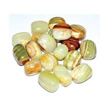 1 lb Onyx, Green tumbled stones - $26.87