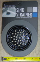 Sinkbasics KITCHEN SINK Rubber BASKET Drain sink basic GRAY grey STRAINE... - $16.58
