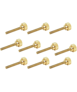 10 Pack 1/4-20 x 1-1/2 Brass Diamond Knurled Thumb Screws Knobs SAE Flat... - $33.84