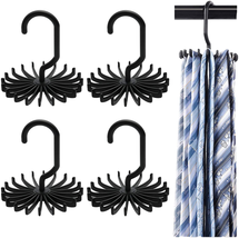 Bigotters 4 PCS 360 Degree Rotating Scarf Hanger Adjustable Twirl Tie Rack Tie B - £9.36 GBP