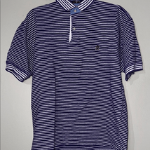 Classic Purple and White Striped Polo Shirt - $11.76