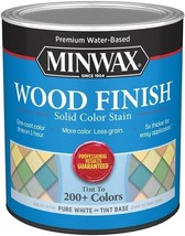 Solid Color Stain, Water-Based, Pure White 1-QT - Minwax ® Wood Finish 1... - $19.79