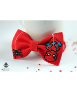 Cross Stitch Spiderman Bow Tie For Boys, Embroidered Superhero Bow Ties ... - $26.00