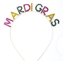 Mardi Gras Headband Glitter Rhinestone Mardi Gras Hairband Headpiece Mardi Gras  - £16.55 GBP