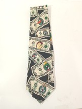 Looney Tunes Mania Designer Men’s Tie Cartoon Necktie 1996 Cash Money 100 Bills - £9.53 GBP