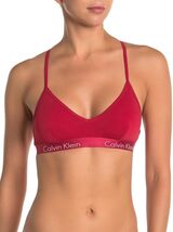 Calvin Klein Women`s Motive Triangle Padded Racerback Bralette Red QP166... - $21.99