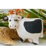 Vintage Cow Figurine Artesania Rinconada Holstein Uruguay Signed AR - £15.69 GBP