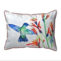 Betsy Drake Hummingbird &amp; Fire Plant Extra Large Pillow 20 X 24 - £54.26 GBP