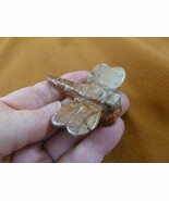 Y-DRAG-301) red DRAGONFLY fly figurine BUG carving SOAPSTONE PERU dragon... - €12,21 EUR