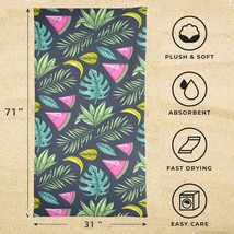 Beach Towels - Large Summer Vacation or Spring Break Beach Towel 31&quot;x71&quot; - Jungl - £15.38 GBP