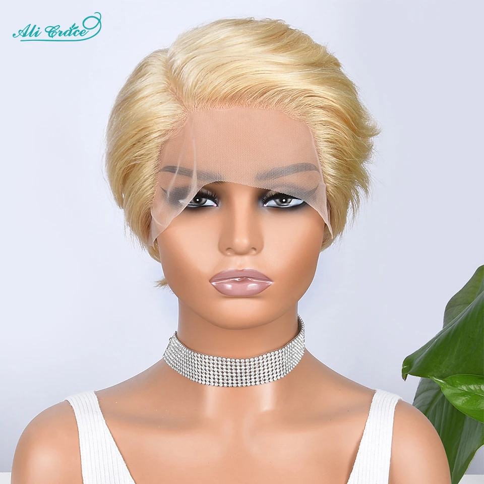 Ali Grace 613 Blonde Pixie Cut Bob Wigs Brazilian Hair Short Wigs for Wom - £65.84 GBP