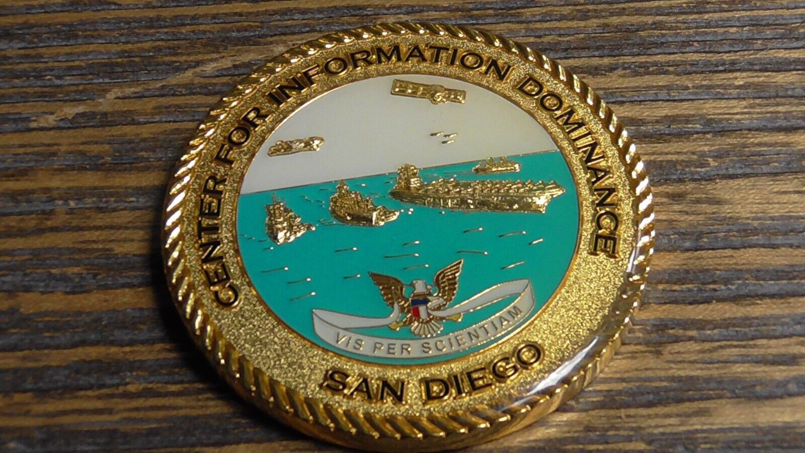 USN CID CIWT Center For Information Dominance San Diego Challenge Coin #... - $34.64