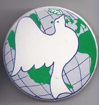 DOVE for WORLD PEACE Pinback Button, Vintage - £3.89 GBP
