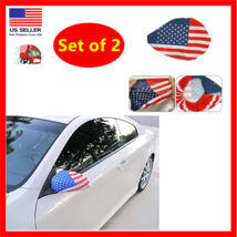 Set of 2 American Flag Side View Mirror Covers NIB Car Bra Free Shipping - £7.89 GBP