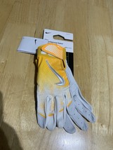Nike Hyperdiamond Select Batting Gloves Yellow/White Womens Medium Pair ... - $23.27
