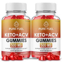 2 Pack Pure Fuel Keto ACV Gummies Purefuel Gummies Max Strength Official - £58.67 GBP