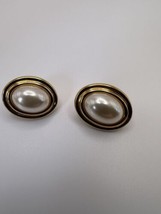 Vintage Napier Clip Earrings 2.5cm - £12.48 GBP