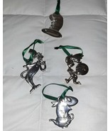 Lot of 4 Dr Seuss Cat in the Hat Silver Plated Ornaments Dr Seuss Movie ... - £17.30 GBP