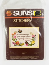 Sunset Stitchery Kit #747 To Love Others You Must First Love Yourself - $8.41
