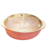 Pyrex Coral Covered Casserole Bowl 024 2QT Flamingo Pink Ovenware &amp; Dome... - £31.55 GBP