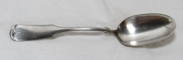 J H FUOSS XV  SilverPlate High Back Fiddle Table Spoon 7&quot; Rare 1800&#39;s - £7.77 GBP