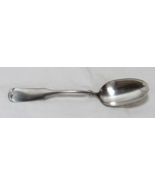 J H FUOSS XV  SilverPlate High Back Fiddle Table Spoon 7&quot; Rare 1800&#39;s - £7.83 GBP