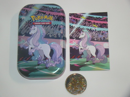 (1) Pokemon (Empty) Mini Tin (1) Art Card (Galarian) (1) Metallic Pokemo... - £9.43 GBP