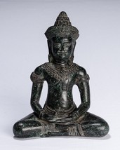 Buddha Statue - Antique Khmer Style Meditation Baphuon 24cm/10&quot; - £384.51 GBP
