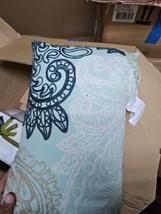 Ink+Ivy Kiran Embroidered Cotton Lumbar Throw Pillow, 12 x 18”, Green  - £19.84 GBP