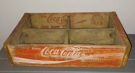 Coca Cola Red Wood Case Crate 1973 Wooden Bottle Box Chattanooga Vintage - $53.00