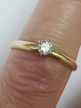 Estate 14k Yellow Gold Engagement .25ct VS/G Old European Cut Diamond Ring - £562.70 GBP