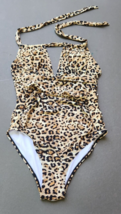 Target Twist-Front One Piece Swimsuit - Kona Sol Leopard Spot Medium Hal... - £17.45 GBP