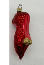 Wizard of Oz Ruby Slipper Dorothy Inge Glass Blown Christmas Ornament 4&quot; (2) - £11.25 GBP