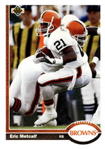 1991 Upper Deck Card #70b Eric Metcalf NFL Cleveland Browns Football - £2.36 GBP