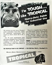 Tropical Heavy Duty Maintenance Paints Since 1953 Vintage Print Ad - $223.33 MXN